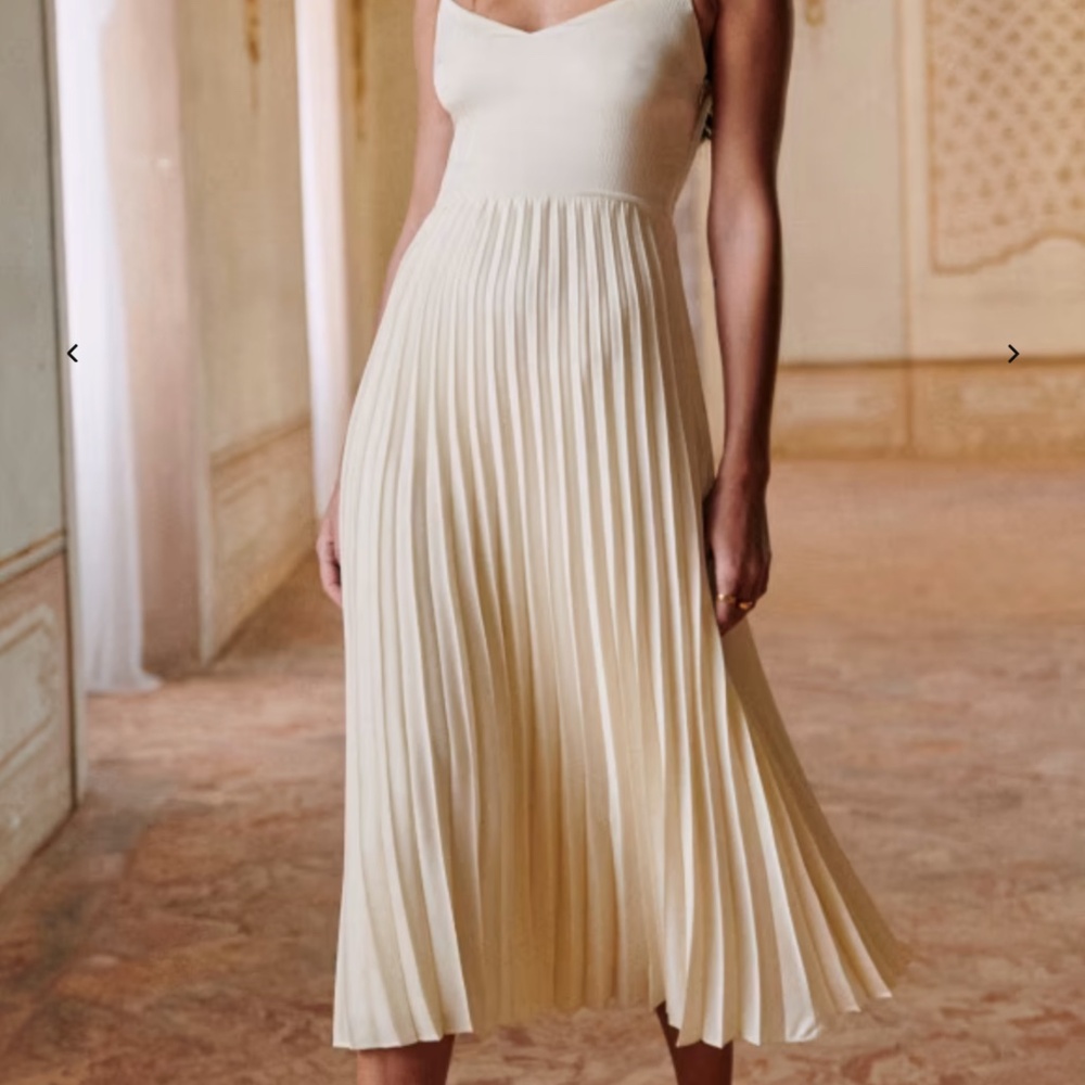 NWOT Sezane Nola Dress in Ecru (size 12 EU 44)
